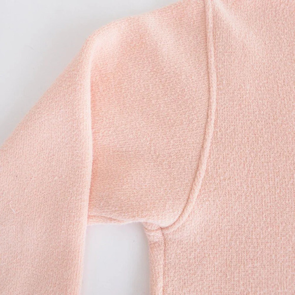 Vintage Wisegirl Peach Teddy Bear Embroidered Orlando Florida Crew Sweater M - Picture 12 of 12